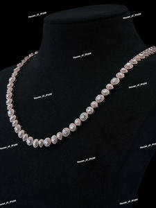 Collar de Tenis con Corte de Pera y Redondo, Estilo Iced Out, Joyería Brillante de Plata para Hombres y Mujeres - Product Image 5