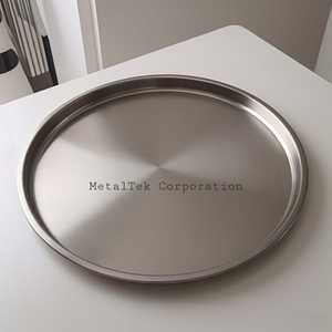 Bandeja grande redonda de acero inoxidable pulido árabe Biryani para servir para restaurante Hotel Bar boda fiesta servir bandejas de chocolate - Product Image 2