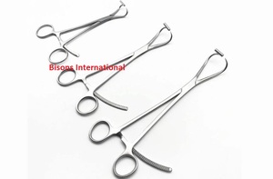 BISONS Vente en gros Pinces à réduction osseuse manuelles pointues en acier inoxydable 3 pièces Instruments chirurgicaux orthopédiques avec trou de guidage - Product Image 2