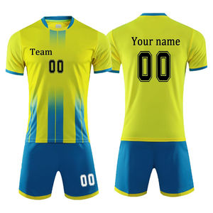 Maillot de football à manches courtes en polyester 100% de haute qualité personnalisé ensembles d'uniformes de football Logo personnalisable extensible respirant tout - Product Image 5