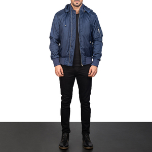 Blouson Bomber Homme Personnalisé 2025 en Polyester/Nylon, Imperméable, Coupe-Vent, Écologique, Respirant, pour l'Hiver, avec Bordures Côtelées - Product Image 3