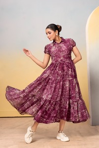 Meilleure qualité prix usine indien pakistanais dernière robe en soie tigré pleine robe de vente chaude disponible à la quantité en vrac - Product Image 3