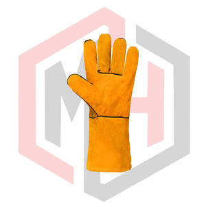 Gants de soudeur en cuir pour pompiers, résistants à la chaleur, antistatiques, pour soudage MIG TIG, brasage, barbecue, résistants aux déchirures, poignet en tricot de 11 oz - Product Image 3