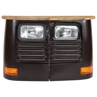 Mini comptoir de Bar avec meuble Mobile, carrosserie de camion, avec dessus en bois de mangue, deux phares, armoire décorative de Style Console, buffet