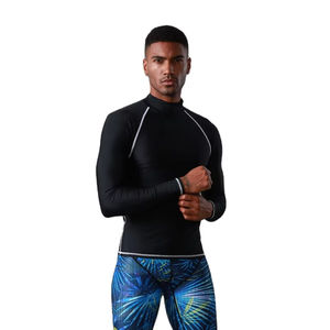 High Quality MMA Men's Jiu Jitsu <b>Rashguard</b> Long Sleeve Fitness Swim Shirts Custom Logo Wholesale BJJ <b>Rashguard</b> Printed Plain - Product Image 1