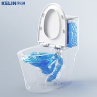 WC monobloc en céramique blanche à chasse d'eau par siphon Tornado, pour salle de bain, à poser au sol
