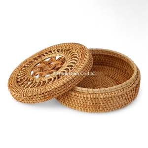 Competitive Price Bohemian Style <b>Rattan</b> <b>Storage</b> <b>Box</b> Multifunction Design Handmade in Vietnam for Retail and Wholesale - Product Image 2