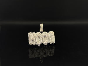 Pendentif Hip Hop en Acier Inoxydable avec Logo Personnalisé, Forme de Nom, Diamant Glacé - Product Image 2