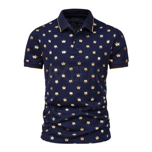 Camiseta Polo estampada para hombre de uso diario con Cuello clásico de manga corta Material ligero y cómodo para la moda de todas las estaciones - Product Image 1