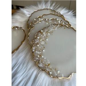 Custom Angel Agate Resin Coaster with Real Dried Pressed Flowers <b>Waterproof</b> & Durable Home Decor <b>Mat</b> From India - Product Image 3