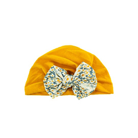 Turban élégant et doux pour bébé Bonnet d'hiver à la mode avec nœud Chapeau de paille élégant pour enfants pour filles Accessoires d'hiver