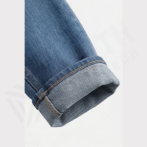 Nouveaux pantalons en jean décontractés pour hommes, coupe classique, couleur personnalisée, jeans élégants, surdimensionnés, longs, en coton, vêtements d'extérieur avec vente en gros personnalisée - Product Image 6