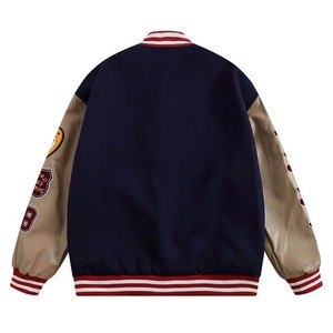 Veste de baseball universitaire en laine 100% de haute qualité personnalisée, unisexe, lettres brodées, streetwear d'hiver, approvisionnement OEM ODM - Product Image 4