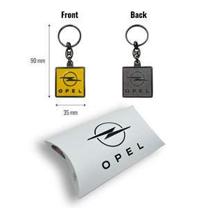 พวงกุญแจรถยนต์โอเปิ้ลคุณภาพสูง สีเหลือง โลหะ ดีไซน์ 2 ปุ่ม ขนาด 90 x 35 มม. สไตล์ธุรกิจ พร้อมห่วงป้องกันแบบวงแหวน รุ่น Fit - Product Image 4