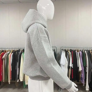 Vente en Gros 100% Coton Sweat à Capuche Unisexe Style Hip Hop Couleur Unie Sweat à Capuche pour Hommes - Product Image 3