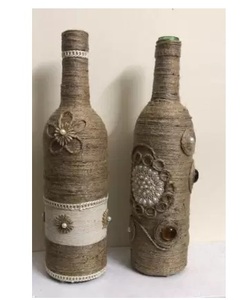 Herbe de mer de haute qualité, Look moderne, Jute personnalisée, recyclage, une bouteille de vin en gros, bouteille de jute bon marché - Product Image 6
