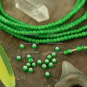 สร้อยคอแฮนด์เมดสำหรับผู้หญิงทำจากเรซินอารมาถึงใหม่2024สร้อยคอลูกปัดสามชั้นสร้อยคอลูกปัดสีสันสดใสโดยดาวงานฝีมืออินเดีย - Product Image 4