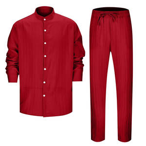 100% Cotton Made High Quality Men Shirt <b>Sets</b> New Fashionable Men Two Pieces Shirt And Trouser <b>Sets</b> - Product Image 1