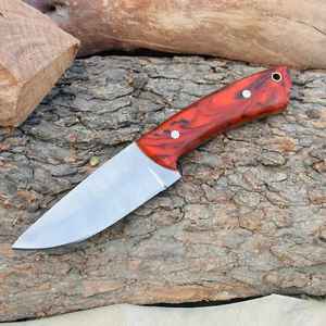 Handmade High Hardness D2 <b>Steel</b> Knife Wood Handle Outdoor Tactical Hunting Knife Fixed Blade OEM Customizable Outdoor Camping - Product Image 2