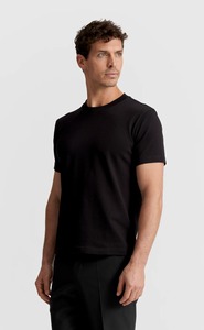 Conception personnalisée respirant moins cher t-shirts design unique manches longues col rond couleur noire T-shirts pour hommes de marque - Product Image 3