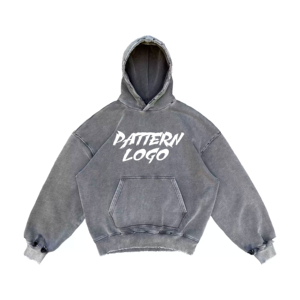 เสื้อฮู้ดผู้ชายไซส์ใหญ่สำหรับฤดูใบไม้ร่วง - แฟชั่นทันสมัย ผ้าฟลีซระบายอากาศได้ดี ปักลายพิมพ์ตามสั่ง ดีไซน์เรียบง่าย - Product Image 3