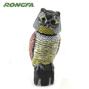 Pájaro espantapájaros cabeza giratoria sonido búho merodeador señuelo protección repelente plagas espantapájaros - Product Image 3