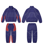 Conjunto Deportivo Cortavientos de Dos Piezas, Chaqueta y Pantalón, Corte Ajustado, Color Sólido, con Logotipo Personalizado, Ecológico y Transpirable