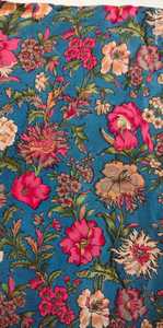 Telas de seda impresas por encima de la pantalla, hechas a medida, en rojo, estampado floral en telas de seda pura, ideal para diseñadores de vestidos - Product Image 5