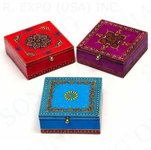 CUSTOMIZED DESGIAN NATURAL WOODEN Premium Printed Home Wooden Tabletop Spice Box With Separate Compartments for Spices and " - Product Image 5
