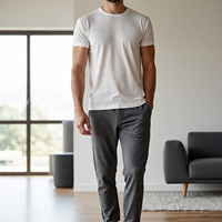 Ensemble de survêtement sportif pour hommes adultes, coupe-vent, lavé, deux pièces, t-shirt et pantalon, séchage rapide, respirant