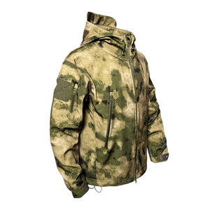 Veste tactique softshell pour homme, imperméable, vêtement d'extérieur imperméable, fermeture éclair, camouflage multicolore, capuche pour - Product Image 4