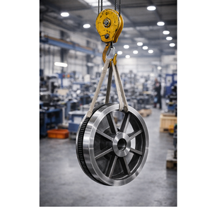 Volant et poulie de courroie trapézoïdale en acier inoxydable et fonte usinés par CNC, haute résistance |   Composants d'entraînement industriels - Product Image 5