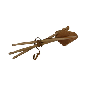 เก้าอี้ไม้พร้อมที่นั่งหนังเก้าอี้กลางแจ้งเก้าอี้สามขาเก้าอี้ล่าสัตว์ - Product Image 6