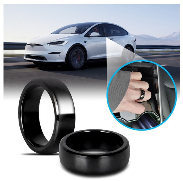 Ceramics Smart Ring Accessories for Tesla Model 3 Y Replace Car Key Card Key Fob Made With Original Chips Waterproof