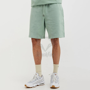 Logo personnalisé OEM Short de sport pour hommes en coton et polyester écologique Design en maille à la mode Transfert de chaleur Teint uni - Product Image 2