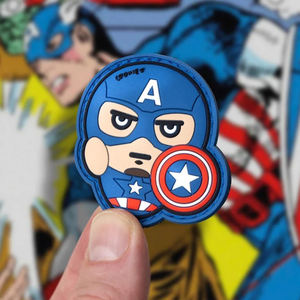 Fabricante de parches de PVC, proveedor, sin insignias mínimas para ropa, parches con logotipo de goma de silicona suave 2D 3D, Parche de PVC con logotipo personalizado - Product Image 3