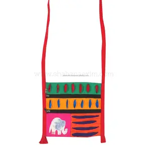 Kleine Hippie Jhola Tas Handgemaakte Crossbody Schouder Hippie Tas Beste Voor Reis Hippie Jhola Bags From India