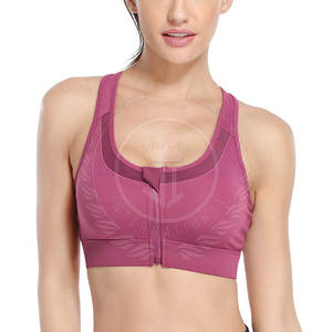 Soutien-gorge de sport respirant à maintien élevé pour femme, avec logo frontal, en Spandex/Polyester, haute qualité, pour usage extérieur – En stock - Product Image 2