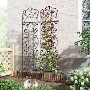 Enrejado de jardín metálico independiente para plantas de patio, elegante solución de paisajismo para exteriores, decoración para el hogar y soporte para jardín. - Product Image 3