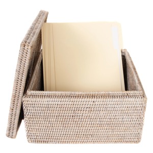 Rattan <b>basket</b> <b>with</b> airtight <b>lid</b> Handmade Storage <b>Basket</b> Wholesale eco-friendly Made in Viet Nam - Product Image 3