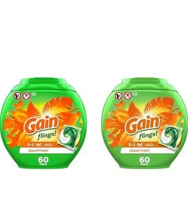 Gain Original 96 lessives, détergent à lessive liquide, adoucissant 150 FlOz/Gain, parfum original, 140 floz, 190 charges, - Product Image 4