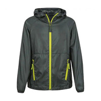Veste coupe-vent à capuche imperméable pour homme, style streetwear, respirante, séchage rapide, polyester, nylon, toile, prix de gros