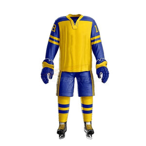 Uniforme de hockey sur glace à taux d'usine de haute qualité Nouveau design Vêtements de sport personnalisés Ensemble maillot et short d'entraînement d'équipe - Product Image 5