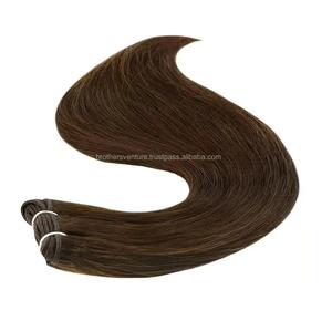 Venta al por mayor Cutícula alineada Virgen Super doble dibujado Raw Indian Remy Hair Bundles Straight Natural Human Hair Precios competitivos - Product Image 2