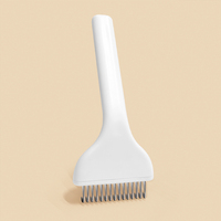 Peigne démêlant pour animaux de compagnie en ABS et acier 304, fourni par l'usine, pour le démêlage du sous-poil des chiens et des chats, accessoires de toilettage