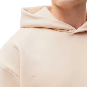 Manufacturer's Bulk Heavyweight Fleece Hoodie for Men Thick Cotton Oversize Pullover Custom Plain Dyed Sweatshirt for Autumn - Product Image 5
