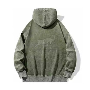 เสื้อฮู้ดดี้ผู้ชายลายฟอกสีแบบใหม่มาแรง ขายส่ง เสื้อฮู้ดดี้ผู้ชายลายฟอกสีแบบสั่งทำพิเศษ - Product Image 2