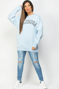 Nouveauté : Sweat-shirt oversize pour femme, imprimé, uni, col rond, anti-boulochage, respirant, avec badge, streetwear - Product Image 2
