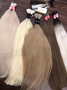 Mejor Precio Económico 100g Cabello Humano Vietnamita Natural Liso de Lujo con Encaje Frontal y Pelo de Bebé, Extensiones de Cabello Teñidas a Granel - Product Image 6