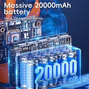 مروحة تخييم حديثة 2026 من مادة ABS مع إضاءة LED وبنك طاقة، مروحة خارجية ذكية قابلة لإعادة الشحن مع تحكم في السرعة عبر التطبيق - Product Image 5